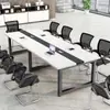Escritorio de oficina moderno simple, mesa larga, combinación de mesa y sillas para sala de conferencias, mesa larga, mesa de discusión, mesa de reuniones