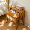 Mesita de noche moderna y minimalista, pequeño armario de almacenamiento para el pie de la cama, nuevo diseño con un toque de lujo y sofisticación, armario de almacenamiento para el dormitorio y estantería
