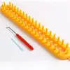 Herramienta para tejer bufandas para principiantes, herramienta de tejer con hilo DIY, dispositivo de tejer bufandas perezosas, suéter, toalla
