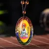 Recomendación del Maestro Collar de Bodhisattva de Colores para el Año del Caballo, Colgante de Buda, Collar de Seda sin Incrustaciones