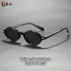 Gafas de sol con pasador de sol Ovaladas con Marco Texturizado y Acentos Metálicos Tendencia Protección UV Gafas de Sol Wm28072
