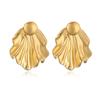Aogu Moda Transfronteiriça Luz Luxo 18K Banhado A Ouro Irregular Geométrico Brincos Estilo Metal Feminino Nicho Brincos Exagerados Novo