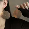 Uau Brincos Estilo Metal Minimalista de Luxo com Coração Vazado de Pérola Floral Retrô Europeu e Americano
