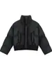 Invierno Europeo y Americano Nuevo Abrigo de Algodón Color Sólido con Cuello Alto para Hombre Chaqueta Acolchada Gruesa Holgada de Moda Abrigo de Pareja