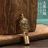 Latón Puro Silbato del Gran Sabio Sun Wukong Silbato Cabeza de Mono Silbato de Rescate de Emergencia Regalo Cultural y Creativo Llavero de Coche Colgante