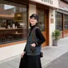 Fivela Vintage Novo Colete Top Jeans Solto Pic Tamanho Grande Casual Sem Mangas Jaqueta Colete