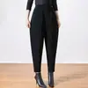 Pantalones de Pana con Forma de Zanahoria para Mujer, Primavera, Otoño e Invierno, Holgados de Cintura Alta, Cálidos Pantalones Harem, Adelgazantes, Forrados de Polar, Pantalones de Linterna Engrosados