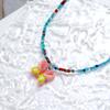 Collar de Cuentas de Colores Mariposa Infantil Cadena para Clavícula Amor Flor Roja de Dibujos Animados Linda Joyería Chica Dopamina