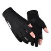 Protección solar, Transpirables, Secado rápido, Guantes delgados de seda de hielo para hombre con dos dedos expuestos, Pesca, Ciclismo, Pesca, Montañismo al aire libre, Amazon Resistentes al desgaste