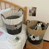 Cesta de Ropa Sucia Extra Grande, Cesta de Almacenamiento Linda con Forma de Perro Estilo Ratán, Cesto de Lavandería para Baño, Contenedor de Fieltro para Juguetes y Snacks