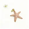 Serie Marina Personalizada Europea y Americana Colgante de Estrella de Mar con Goteo de Aceite Joyería Pulsera Collar Pendientes Accesorios Hechos a Mano DIY Producción