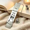 Marcador de página metálico de aço inoxidável com tema de gato, com uma pata em formato de coração, uma corrente decorativa e um clipe para marcar página de leitura literária - um presente único e criativo