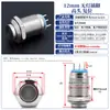 Interruptor de Botón Metálico con Agujero de 8-25mm, Botón Circular Mini de Cabeza Redonda, Electrónico, con Restablecimiento de Auto-Bloqueo