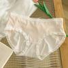 Doce Sea Salt menina cueca simples cintura média confortável cueca bainha macia cuecas de arco das mulheres