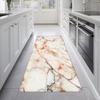 Alfombra de cocina franela marmoleada para el hogar tapete para piso tipo tira estilo ins alfombra para mesa de centro de sala se puede personalizar