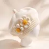 Gorro para bebé niña otoño e invierno boina tejida para bebé encantador sombrero de pintor para niña pequeña sombrero de lana para niños moderno
