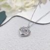 Collar con colgante de corazón palpitante de plata esterlina S925 de SHIAI, regalo de San Valentín para novia, cadena de clavícula ligera de lujo