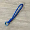 Cordão curto para celular com nó em duas cores, cordão trançado à mão para garrafa de água, alça de pulso para capa de celular, cordão de pulso removível