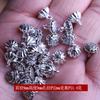 Aleación Plata Brillante Accesorios Loto DIY Plata Xizang Cristal Rojo Cuerda Pulsera Collar Pixiu Loto Semilla Colgante Accesorios