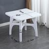 Mesa y silla de plástico para puesto de comida al aire libre, combinación comercial, gruesa, para barbacoa, mercado nocturno, cerveza, mesa de playa, mesa redonda económica.