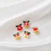 Árbol de Navidad con Goteo de Aceite Tachonado de Diamantes Calcetines Sombrero de Anciano Campana Reno Copo de Nieve Muñeco de Nieve Hombre de Jengibre Colgante de Collar DIY