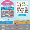 Libro Silencioso Transfronterizo Libro de Pegatinas Reutilizables para Niños Libro de Pegatinas de Escena DIY para Edades 2-5 Enfoque en Educación Temprana Desarrollo Vestir a la Princesa