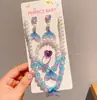 Nuevo Set de Collar de Princesa para Niñas Joyería de Sirena Estilo Océano Accesorios de Cola de Pez y Concha Regalo para Niña Pequeña