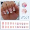 Comércio exterior europeu e americano estilo francês borda branca glitter estrelas Branco Azul rosa dupla correspondência de cores wearable manicure destacável lote misto