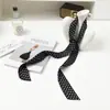 Lenço de Seda com Bolinhas Faixa para Cabelo Tie Hair Feminino Lenço Elegante de Alta Qualidade Lenço Fino de Verão para Proteção do Pescoço Cabelo Longo