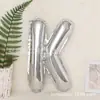 Globo de Letra de Película de Aluminio de 16 pulgadas Decoración para Fiesta de Cumpleaños Infantil Globo de Letra de Papel de Aluminio Dorado Plateado