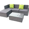 Muebles de exterior sofá de ratán PE combinación exterior piscina ocio impermeable mesa de centro al por mayor