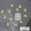 X41 novo dourado 26 letras em inglês joias para unhas atacado simples tridimensional liga metálica diy decoração de unhas