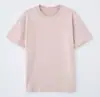 Nova Camiseta 230g Penteada Trama Fechada Fio Siro Homem Algodão Puro Cor Sólida Manga Curta Uniforme de Grupo Logo Personalizado