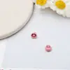 Acessórios de joias de liga de desenho animado de flor com furo para pendurar cor do material pulseira com contas corrente de celular acessórios diy feitos à mão