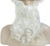 Peluca de Navidad para Barba Sombrero Barba de Papá Noel Barba Navideña Set Completo Barba Larga Rizada de Anciano Blanco