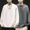 [Envio Rápido] Nova coleção de primavera e outono: moletom de corte solto, gola redonda, manga longa, moda masculina moderna com design estampado