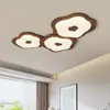 Lámpara de Techo Combinada Estilo Medieval Hoja de Loto Lámpara Principal para Sala de Estar Lámpara LED de Protección Ocular de Gama Alta Retro Francesa para Dormitorio