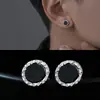 Brincos de Pedra de Areia Roxa Ônix Preto para Homens e Mulheres Brincos de Casal Único Ruffian Lindo Novo Tendência Masculino Simples Nicho Brincos de Alta Qualidade