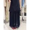 Vestido Largo tipo Tanque de Verano 2026, Cuello Redondo, Sin Mangas, Adelgazante, Adorno de Volantes, Versátil, Falso Dos Piezas
