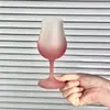 Copa de Vino Cáliz con Gradiente Rosa y Vino Tinto para Uso Doméstico, Copa de Champán de Uva de Gama Alta, Copa de Vino Romántica de Lujo Ligero