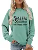 Sudadera de Otoño para Mujer Salim Estampado de Escoba Pullover Holgada Cuello Redondo Manga Larga Sudadera Casual 10