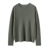 Transfronterizo 2026 Otoño/Invierno Nuevo 100% Cachemir Puro Prenda Premium para Mujer Cuello Redondo Borde Enrollado Camiseta Base de Punto