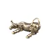 Figurita de Toro Pequeño Zodiaco de Wall Street de Latón Macizo - Toro Propicio para Decoración del Hogar, Mascota de Té, Adorno Artesanal de Escritorio