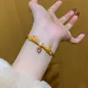 Pulsera de Color de Lazo Soñador Pulsera de Diamante Súper Hada Moda para Mujer Escape Princesa Mariposa Lujo Ligero Circonita en Cobre Rosado
