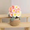 Produto Acabado de Venda Quente Transfronteiriça: Planta em Vaso de Lírio-do-Vale Crochê à Mão, Flor Artificial, Flor Falsa, Decoração de Mesa Aconchegante, Decoração de Casa