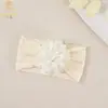 Accesorios para el Cabello Transfronterizos Europeos y Americanos para Niños Flor Jacquard para Bebé Diadema Ancha Suave para Bebés y Niños Pequeños Protección de la Fontanela Gorro