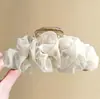 Pinza para el Cabello de Malla Plisada Estilo Nuevo para Mujer, Pinza Completa para la Parte Posterior de la Cabeza, Pasador, Pinza de Tiburón, Accesorio para el Cabello de Alta Gama Versátil de Moda