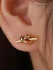 Pendientes minimalistas de acero inoxidable con nudo pequeño transfronterizos, estilo ins irregular retorcido de alta gama, nicho, exquisitos