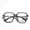 Xunge armazón de gafas de montura grande para hombre, nuevo armazón de metal titanio TR90 se puede combinar con armazón para miopía, lente plana para mujer