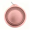 Carabiner Silicone Tigela Pet Dobrável 350ML Tigela Portátil Dobrável Alimentação Cachorro Comida
